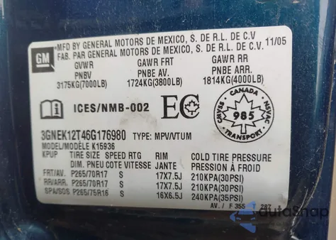 2006 Chevrolet Avalanche 1500 Ls/Lt/Z71 z USA, uszkodzony, nr VIN 3GNEK12T46G176980